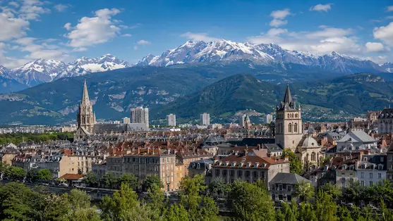 Vue panoramique de Grenoble